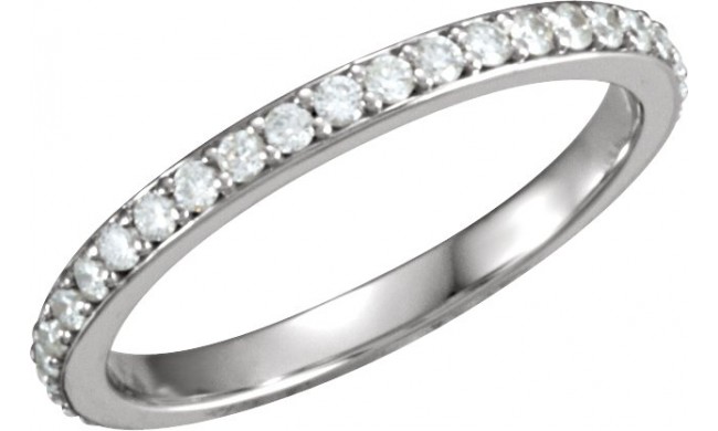 14K White 1/3 CTW Diamond Band