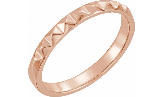 14K Rose Stackable Pyramid Ring