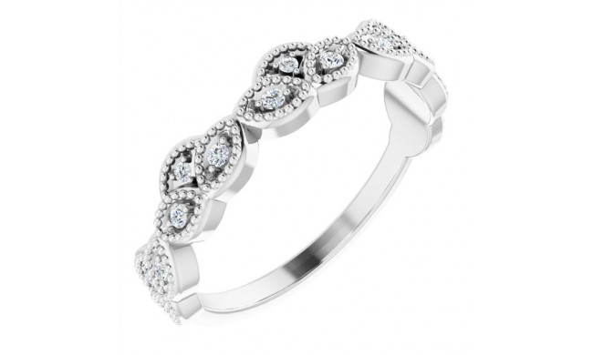 14K White 1/8 CTW Diamond Anniversary Band