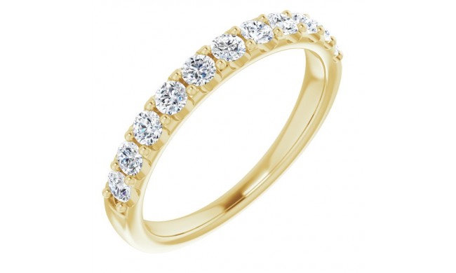 14K Yellow 1/2 CTW Diamond Anniversary Band