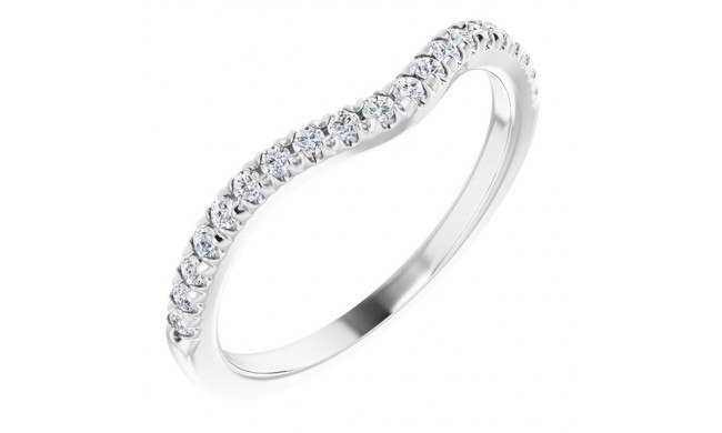 14K White 1/5 CTW Diamond Matching Band