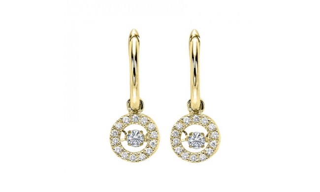 Gems One 10KT Yellow Gold & Diamond Rhythm Of Love Fashion Earrings   - 1/4 ctw