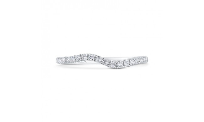 Shah Luxury 14K White Gold Half Run Round Diamond Wedding Band