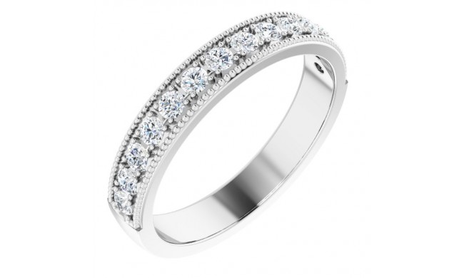 14K White 3/8 CTW Diamond Anniversary Band