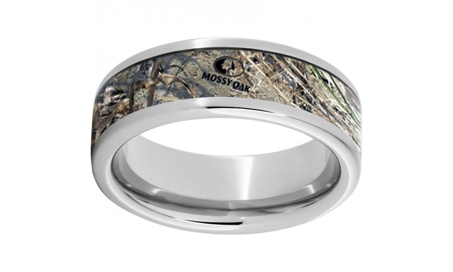 Serinium Pipe Cut Band with Mossy Oak Duck Blind Inlay