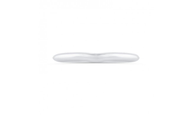 Shah Luxury 14K White Gold Plain Wedding Band