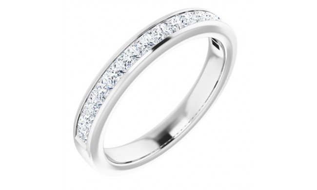 14K White 3/4 CTW Diamond Anniversary Band