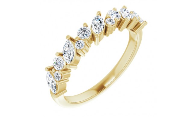 14K Yellow 3/4 CTW Diamond Anniversary Band