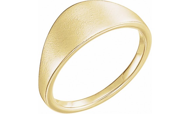 14K Yellow 21x7 mm Geometric Signet Ring