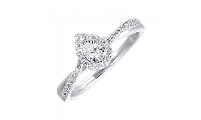 Gems One 14Kt White Gold Diamond(1/4Ctw) Ring