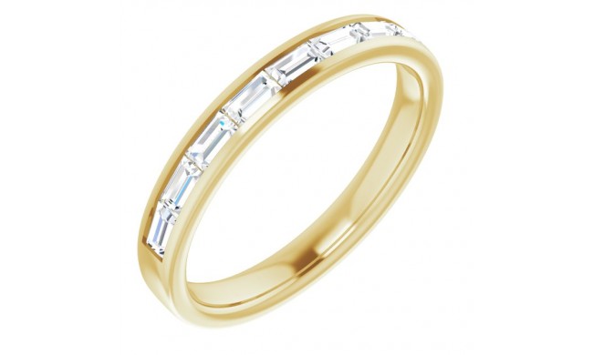 14K Yellow 1/2 CTW Diamond Channel-Set Anniversary Band