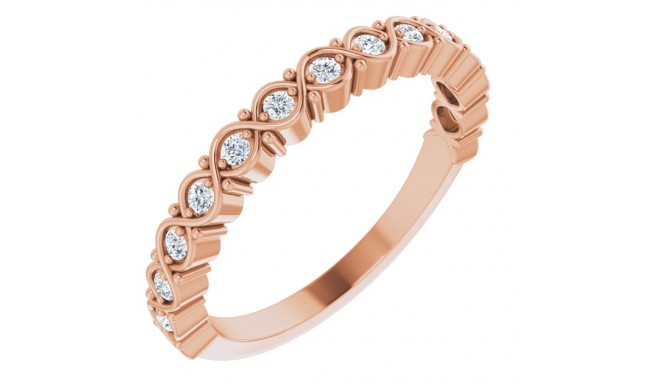 14K Rose 1/6 CTW Diamond Anniversary Band