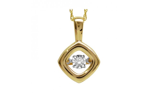 Gems One 14KT Yellow Gold & Diamond Rhythm Of Love Neckwear Pendant  - 1/5 ctw