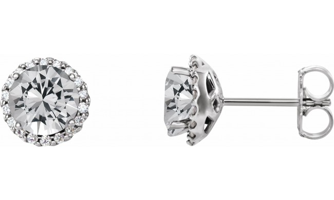 14K White 1/3 CTW Diamond Earrings