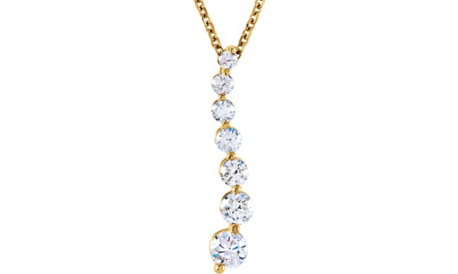 14K Yellow 1/2 CTW Diamond Journey 18 Necklace