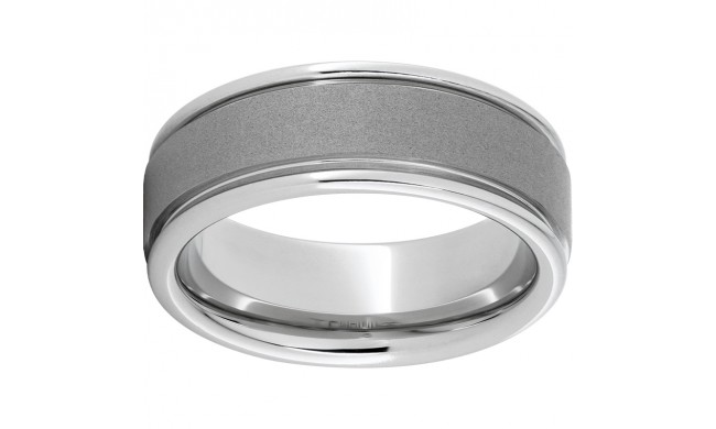 Serinium Rounded Edge Band with Sandblast Finish