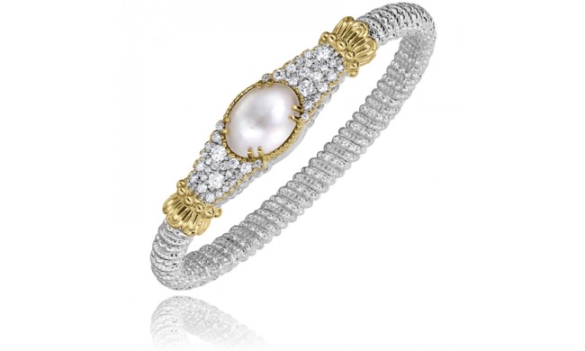 Vahan 14k Gold & Sterling Silver White Pearl Bracelet