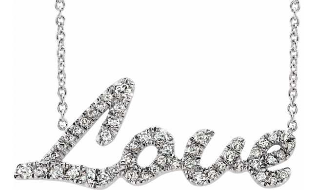 14K White 1/4 CTW Diamond 18 Necklace