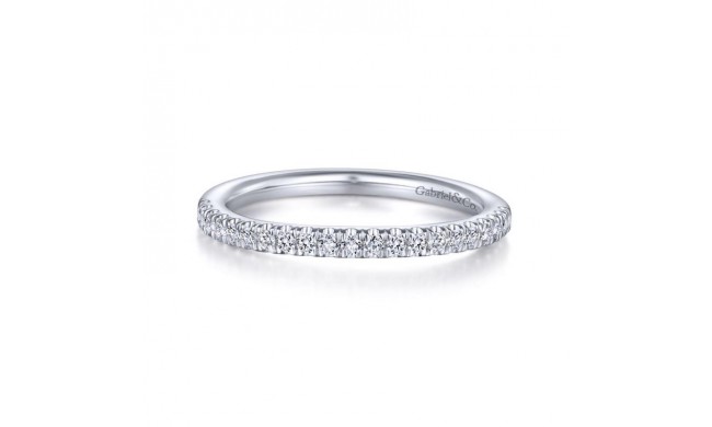 Gabriel & Co. 14k White Gold Contemporary Anniversary Wedding Band