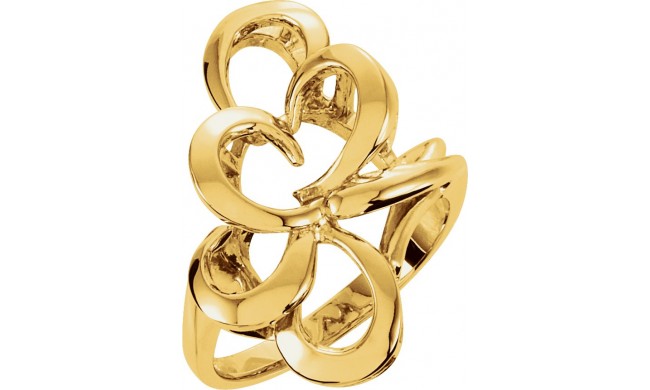 14K Yellow Metal Fashion Ring