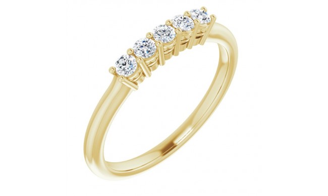 14K Yellow 2.25 mm Round 1/4 CTW Diamond Anniversary Band