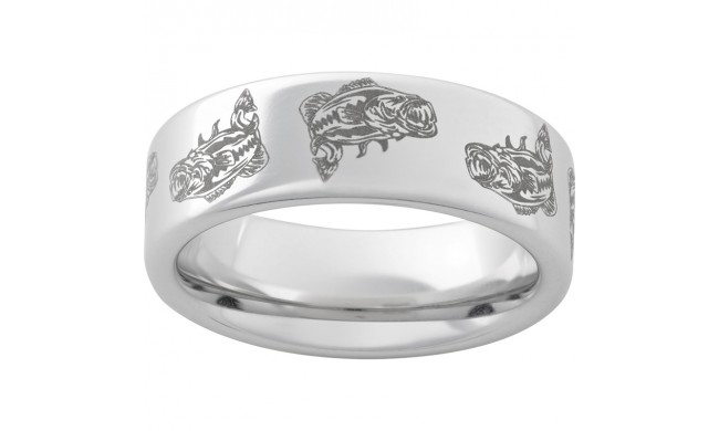 Serinium Pipe Cut Band with Bass Laser Engraving