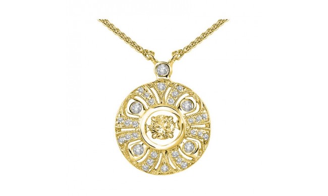 Gems One 14KT Yellow Gold & Diamonds Stunning Neckwear Pendant - 1-5/8 ctw