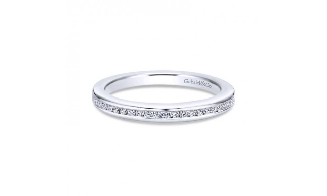 Gabriel & Co. 14k White Gold Contemporary Anniversary Wedding Band