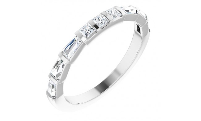 14K White 1/2 CTW Diamond Anniversary Band