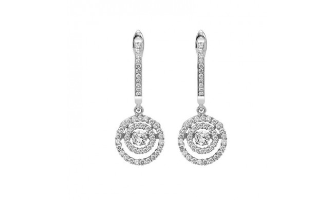 Gems One 14KT White Gold & Diamond Rhythm Of Love Fashion Earrings  - 1/2 ctw