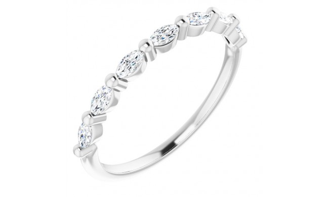 14K White 1/3 CTW Diamond Anniversary Band