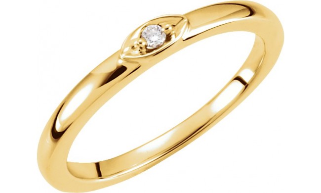 14K Yellow .025 CTW Diamond Stackable Ring