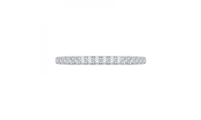 Shah Luxury 14K White Gold Round Diamond Half-Eternity Wedding Band