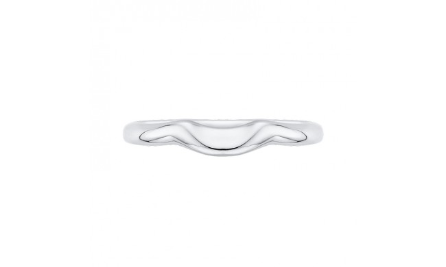 Shah Luxury 14K White Gold Plain Wedding Band