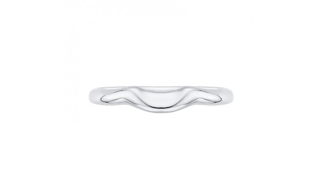 Shah Luxury 14K White Gold Plain Wedding Band