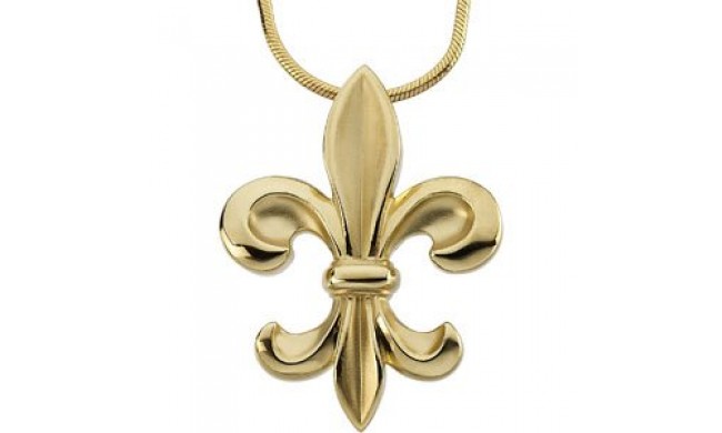 14K Yellow Fleur-de-Lis 18 Necklace