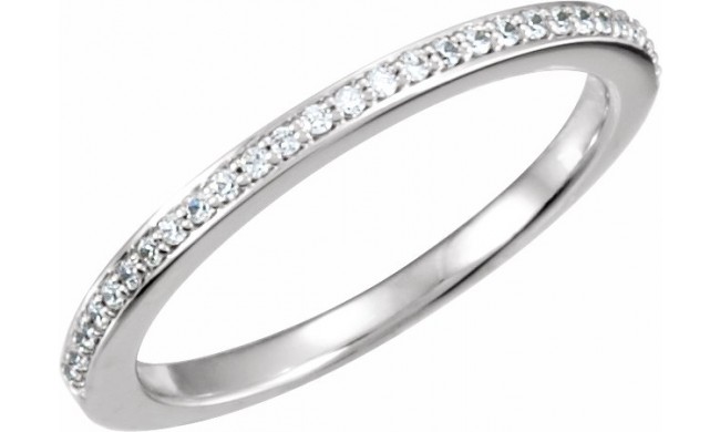 14K White 1/8 CTW Diamond Band