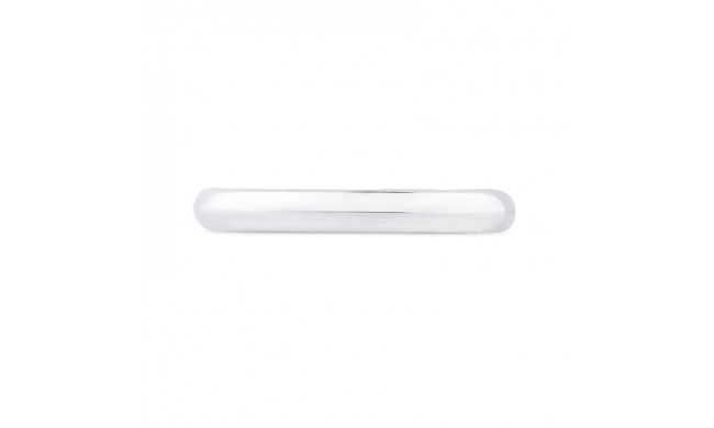 Shah Luxury 14K White Gold Plain Wedding Band