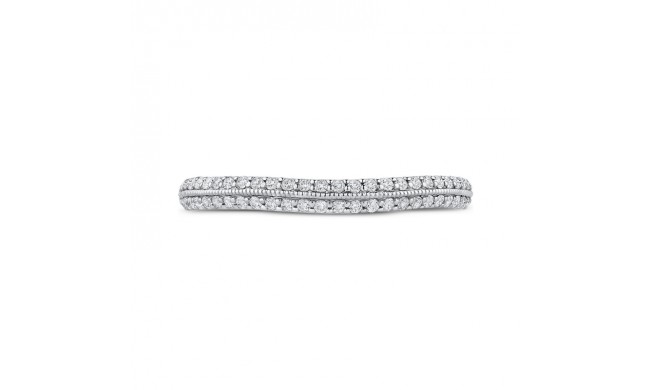 Shah Luxury 14K Two-Tone Gold Round Diamond Half-Eternity Wedding Band