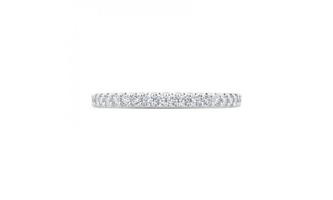 Shah Luxury 14K White Gold Half-Eternity Diamond Wedding Band