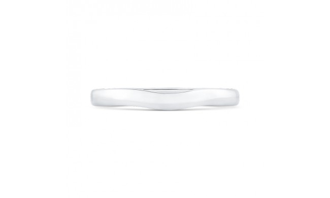 Shah Luxury 14K White Gold Plain Wedding Band