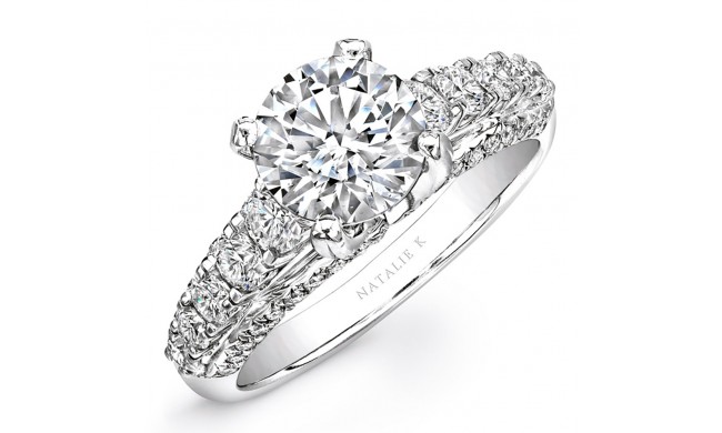 18k White Gold Large Prong Diamond Semi Mount