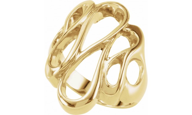 14K Yellow Freeform Ring