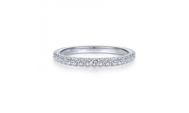 Gabriel & Co. 14k White Gold Contemporary Anniversary Wedding Band