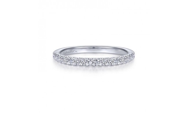 Gabriel & Co. 14k White Gold Contemporary Anniversary Wedding Band