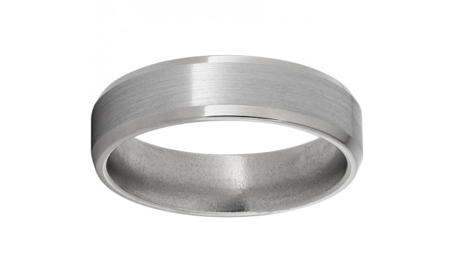 Titanium Beveled Edge Band with Satin Finish