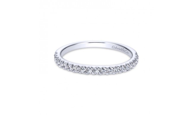 Gabriel & Co. 14k White Gold Contemporary Anniversary Wedding Band