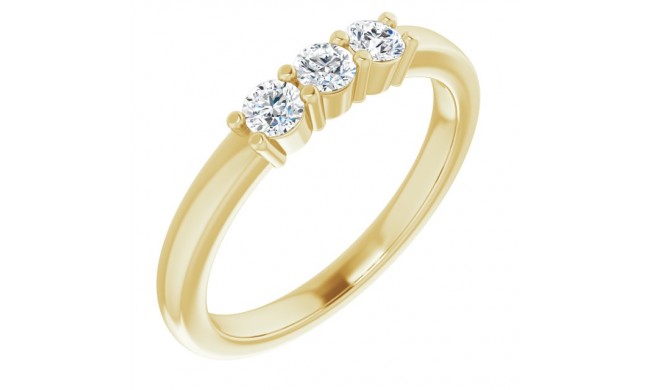 14K Yellow 1/3 CTW Diamond Anniversary Band