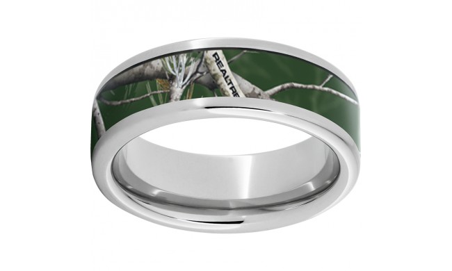 Serinium Pipe Cut Band with Realtree AP Green Inlay