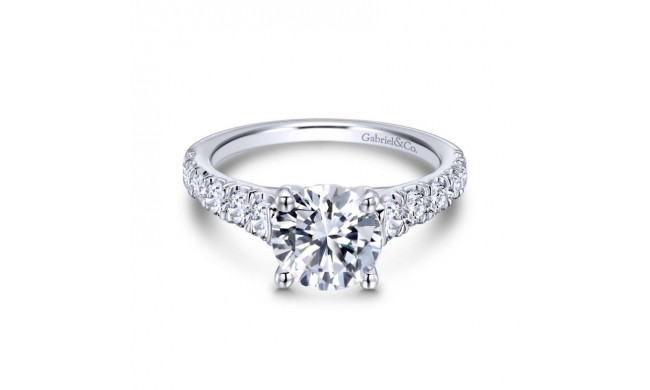 Gabriel & Co. 14k White Gold Contemporary Straight Engagement Ring